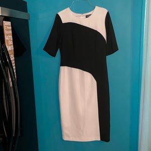 Size 6 Liz Claiborne Dress black and cream